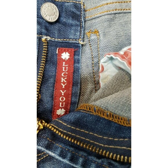 Lucky Brand Denim - LUCKY BRAND  Womens Jeans Size 8 Sweet N Low Blue Denim Distressed 32/33